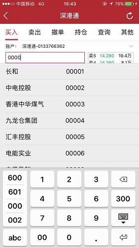 股票检索示意图