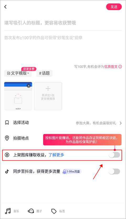 发布设置示意图