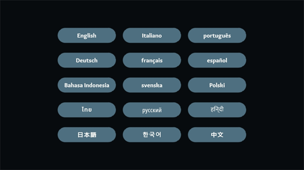 语言设置界面